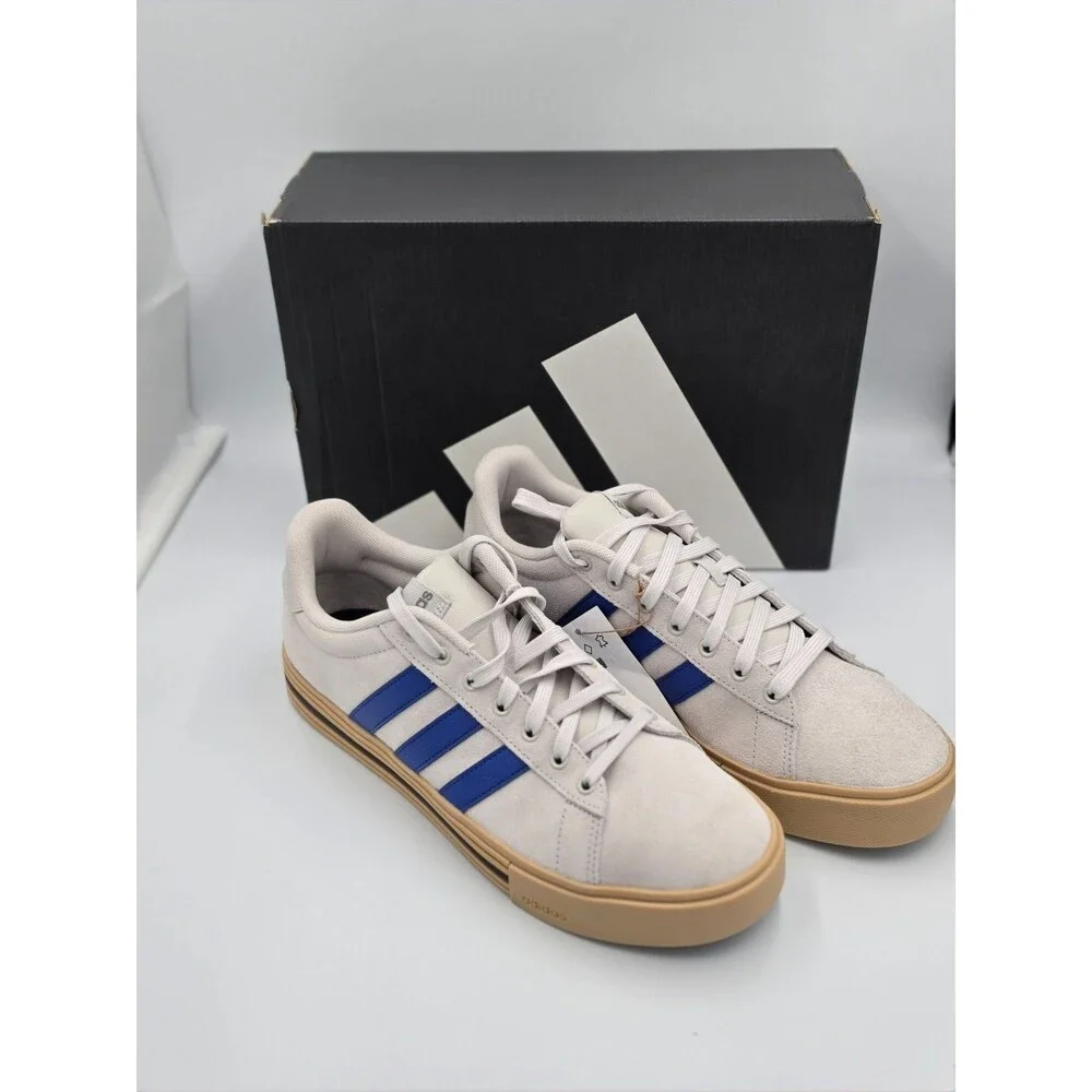 Adidas Daily 4.0 White Blue Gum Suede Men's 10.5 Women's 11.5 NEW Box